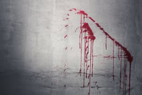 Blood splatter for illustration of horrific crime scene