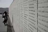 Monument to the victims of terrorist attack in Buenos Aires