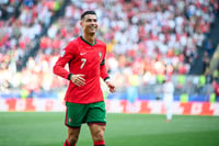 Ronaldo at the EURO 2024 soccer match: Turkey vs Portugal 