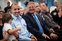 Incoming Israeli Chief of Police Daniel Levi and National Security Minister Itamar Ben Gvir 