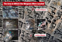 Infographic showing weapons locations in Rafah.