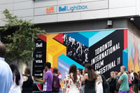 A crowd outside of the main celebrity entrance at TIFF, the Toronto International Film Festival