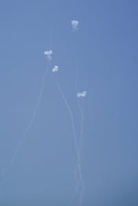 Intercepting Hezbollah missiles.