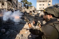 IDF soldier fighting in the Gaza Strip.