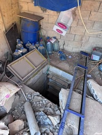 Shaft leading to a Hezbollah terror tunnel in southern Lebanon