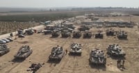 IDF armored vehicles joining the fight in Gaza.