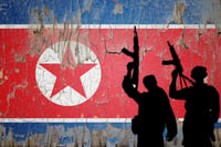 Illustrative: North Korea flag