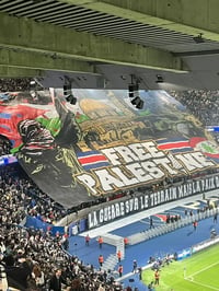 Paris PSG fans display a bold ‘Free Palestine’ banner 