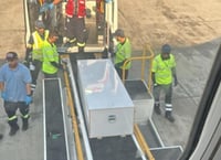 Rabbi Kogan HY'D's coffin, en route to Israel