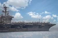 Aircraft carrier Theodore Roosevelt arrives in the Middle East