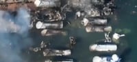 Destruction of Latakia port in Syria