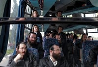 Haredim on an Israeli bus