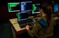 Female IDF soldier in the J6/C4I Cyber Defense Directorate.