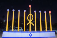 Hannukah with a hostage ribbon.