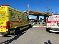 Scene of the accident in Ashkelon today 