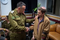 IDF Chief of Staff Herzi Halevi visits the wounded.