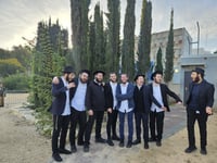 Students of Kfar Chabad, who were expelled for supporting their friend