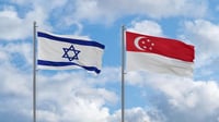 Israeli and Singapore flags