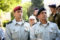 Major General Herzi Halevi (L),with Major General Eyal Zamir