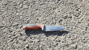 The knife used by the terrorist