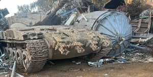 The police launched a hunt for a tank that was stolen from a base