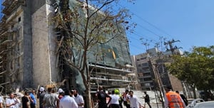 Scaffolding collapsed at a construction site in Ashdod