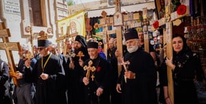 Christian priests in Jerusalem