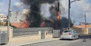 A Direct Hit to a House in Sderot: A Fire Broke Out at the Scene