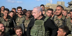 "To victory!" Prime Minister Netanyahu.