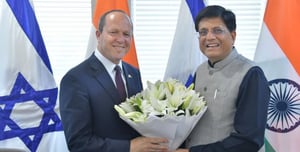 Barkat with the Indian Minister of Economy