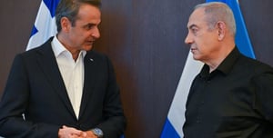 Prime Minister Mitsotakis and Netanyahu.