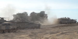 Tanks in the Gaza Strip.
