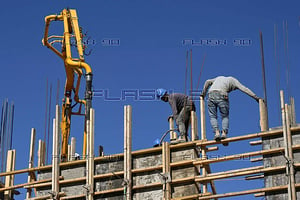 Construction Workers in Katzrin.