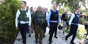 British Foreign Secretary David Cameron Visits Kibbutz Be'eri