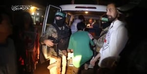 "Innocents": a Gazan Crowd Surrounded the Vehicles Transporting the Abductees and Celebrated