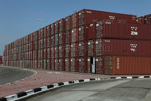Containers containing all sorts of goods delayed for weeks due to Houthi action. Containers at Haifa port.