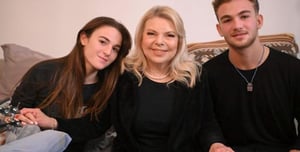 Sara Netanyahu with Itay and Maya Regev