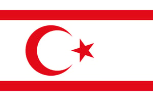 A de facto Iranian base and source of antisemitic conspiracy theories. North Cyprus flag.