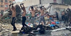 Hamas terrorists surrendering