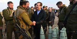 Footage: Herzog Met with the Reserve Soldiers and Signed on a Bomb
