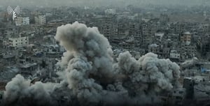 Gaza: Explosion From the Air Reveals Explosive Devices |  Watch