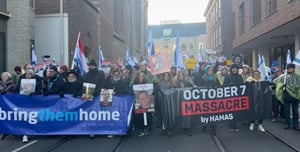 The families of the abductees demonstrated in The Hague