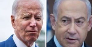 Joe Biden and Binyamin Netanyahu