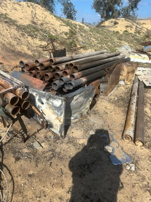 Rockets seized in Gaza.