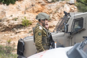 IDF forces on the scene of the attack.