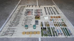 Some of the weapons Iran tried to smuggle into Judea and Samaria.