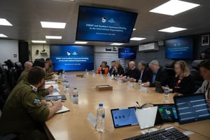 Meeting between IDF and humanitarian organizations, sans UNRWA.