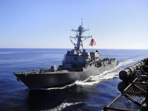 US Navy destroyer