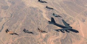 Israeli jets in formation 