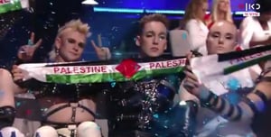 Palestinian flag at the Eurovision Contest
